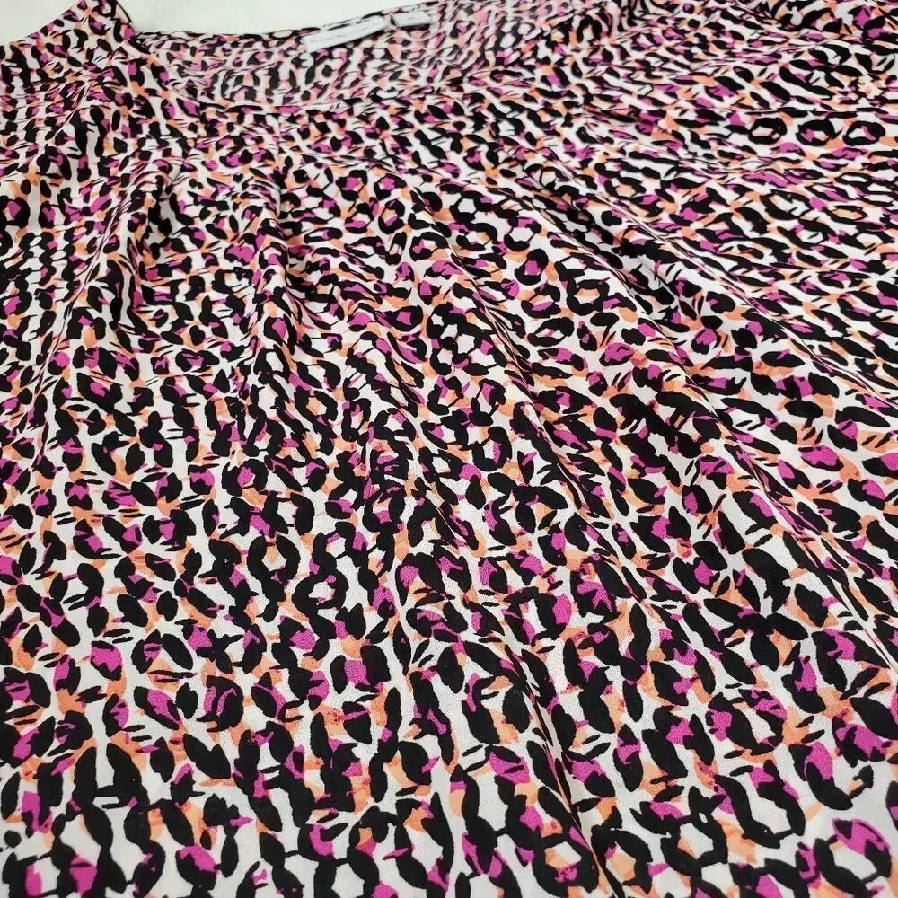 KIM ROGERS light weight geo dot pink top blouse size L - Picture 7 of 11